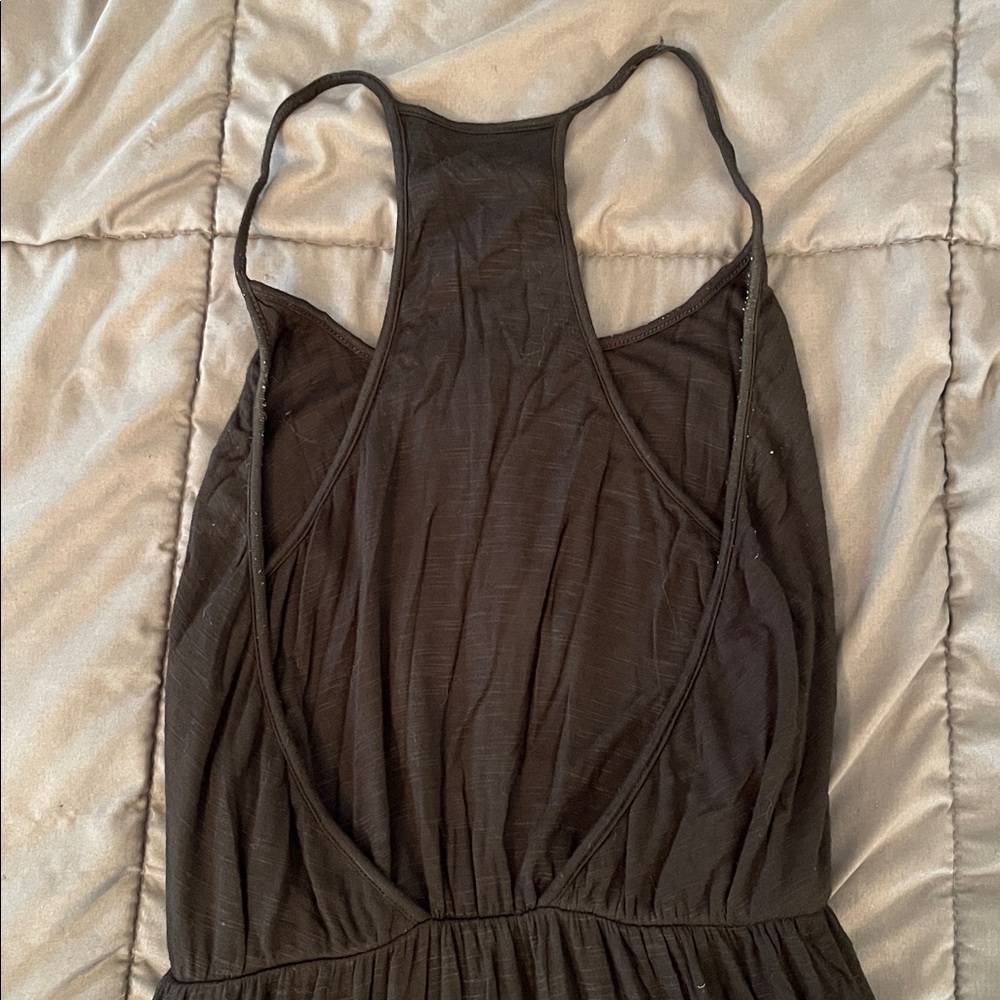 Banana Republic Black textured cotton Maxi Dress